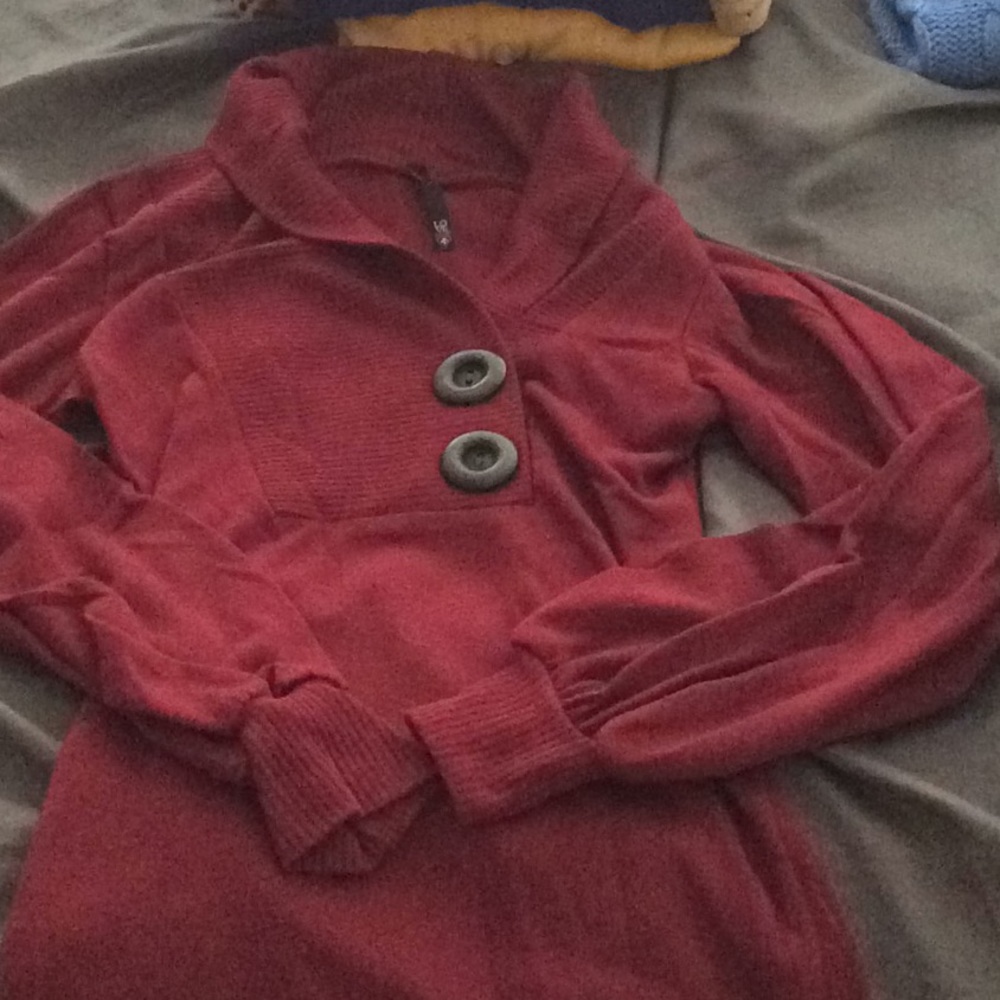 Maroon cowl neck sweater